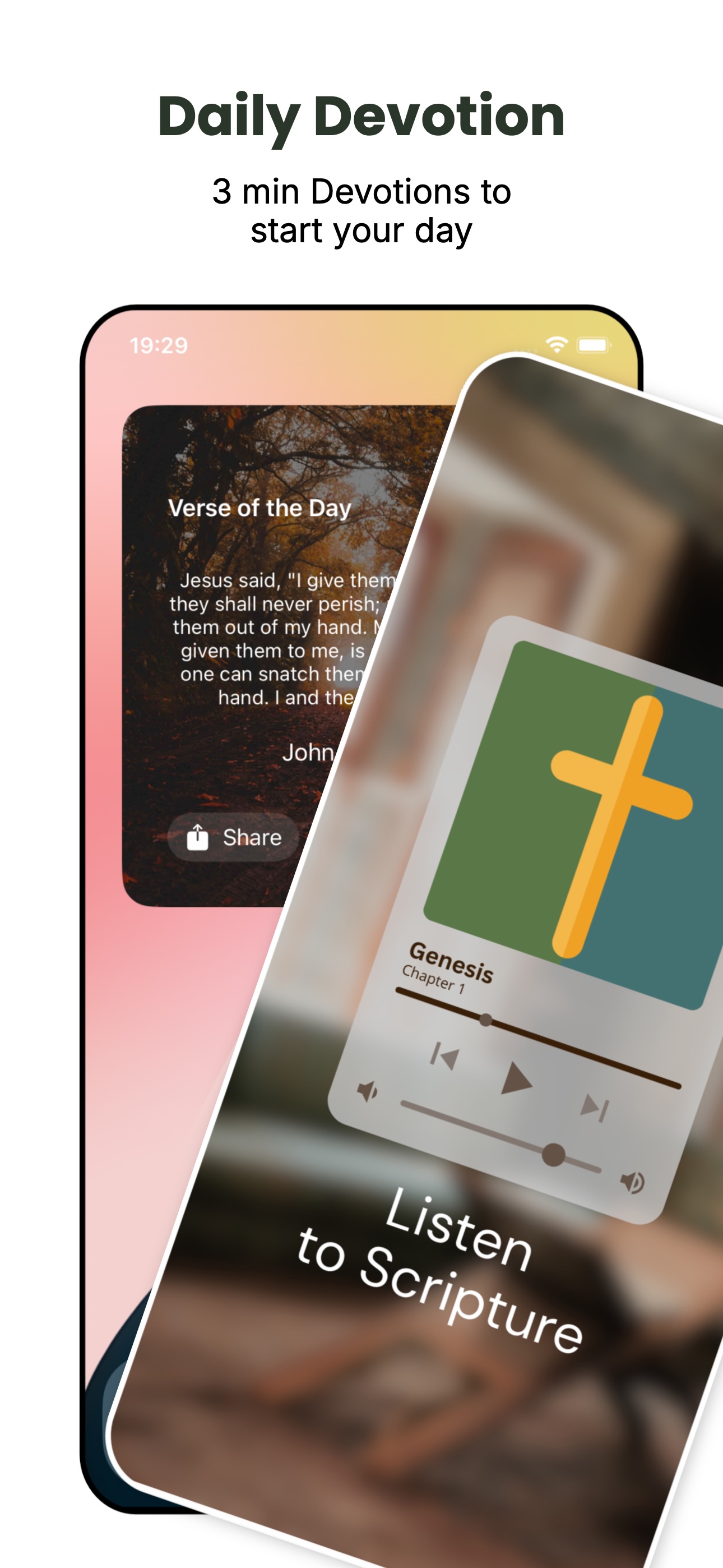 My Growth Bible App on a phone